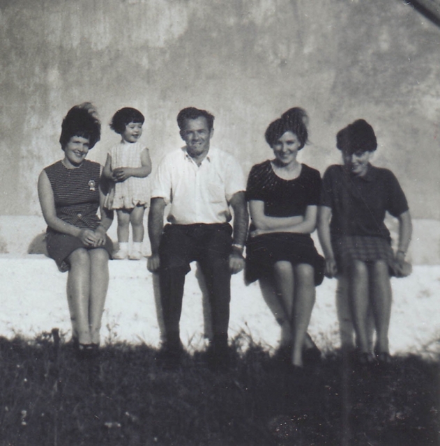 Carmel, baby Sheila, Jack Coyle & two other women. 1966